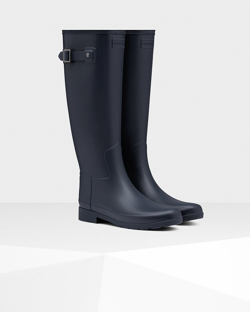 Botas de Lluvia Altas Hunter Mujer - Refined Slim Fit - Azul Marino - FRIPGBK-50